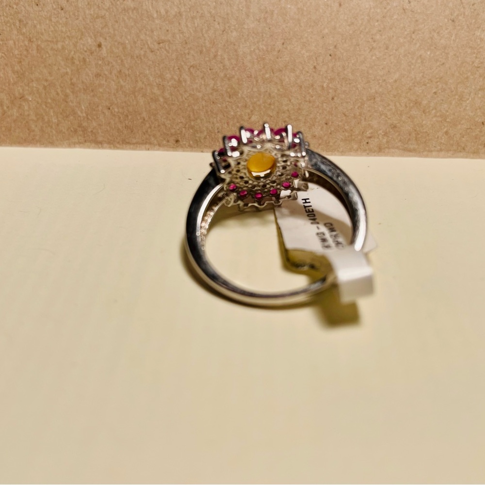 Real handcrafted gemstone ring Rthop ruby and wd. Handmade - Picture 2 of 13